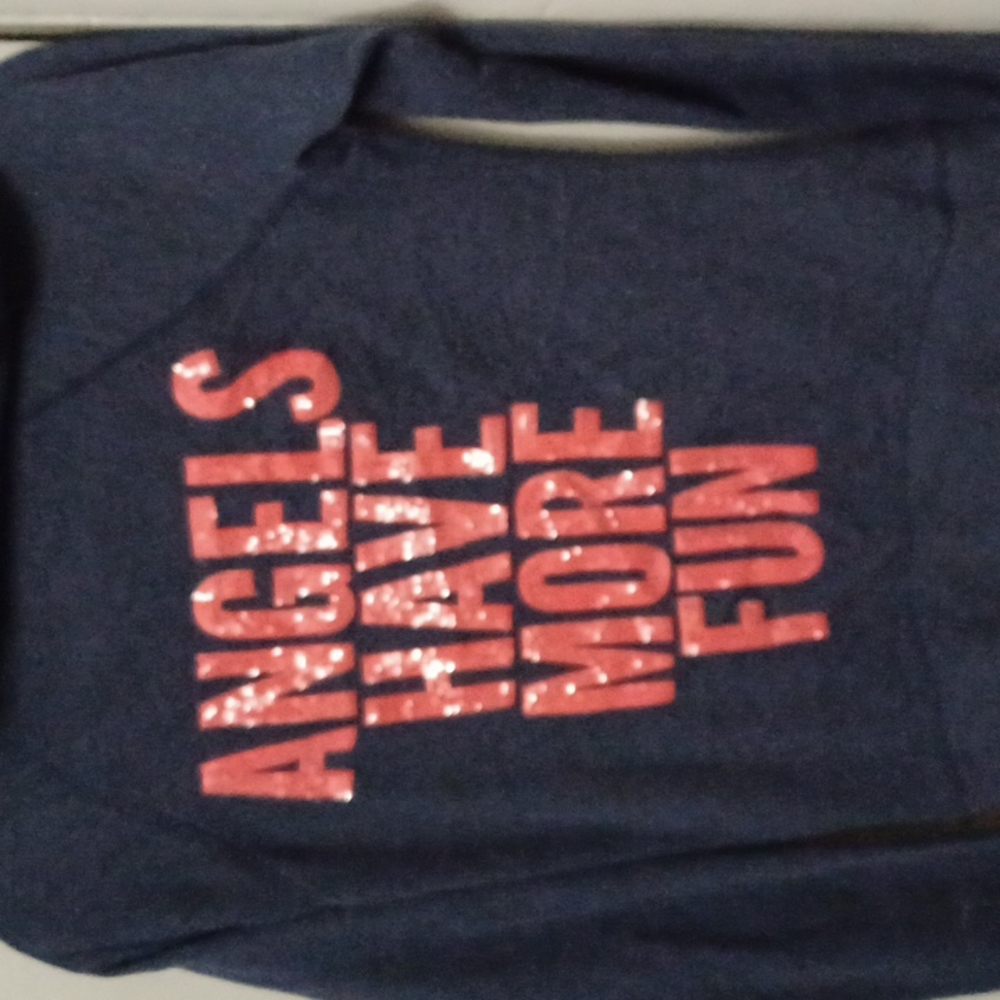 Victoria's Secret blinged "angels have more fun" zip-up hoodie